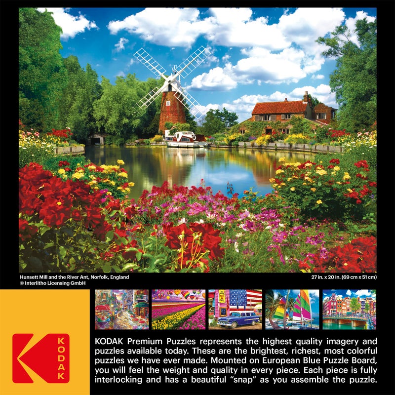 RoseArt - Kodak Premium - Hunsett Mill and The River Ant, Norfolk, England - 1000 Piece Jigsaw Puzzle for Adults - Image 4